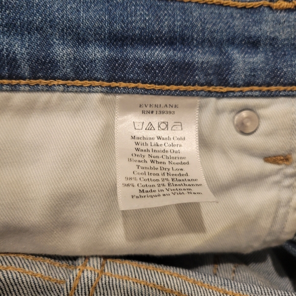 Everlane Ankle Cropped Light Wash Jeans Size 27 - Picture 6 of 9
